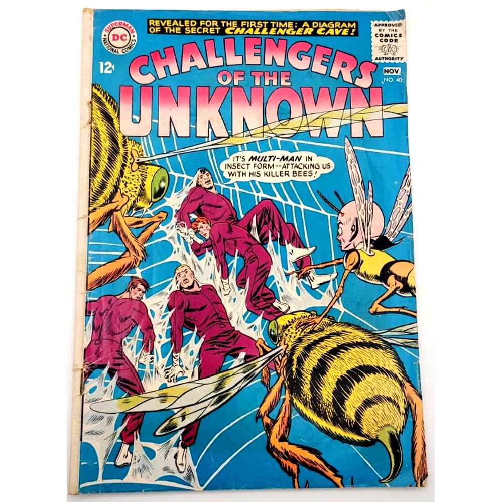 CHALLENGERS OF THE UNKNOWN #40 (1964) / VG / DC COMICS SILVER AGE MULTI-MAN